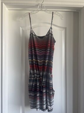 Multi-Color Striped Spaghetti Strap Dress